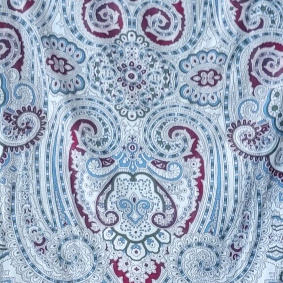 Talbots Flowy Boho Paisley Peasant Blouse - M - Picture 5 of 5